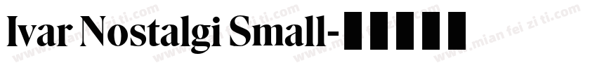 Ivar Nostalgi Small字体转换